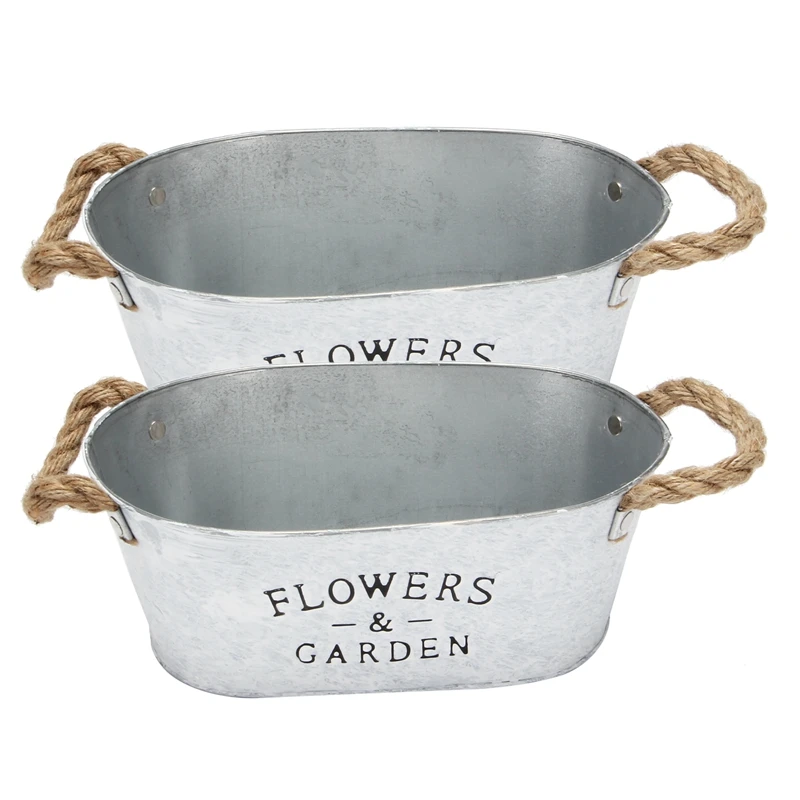 Set Of 2 Rustic Metal Planters With Handles,Farmhouse Succulents Herbs Pots,Vintage Plants Container For Indoor
Set Of 2 Rustic Metal Planters With Handles,Farmhouse Succulents Herbs Pots,Vintage Plants Container For Indoor