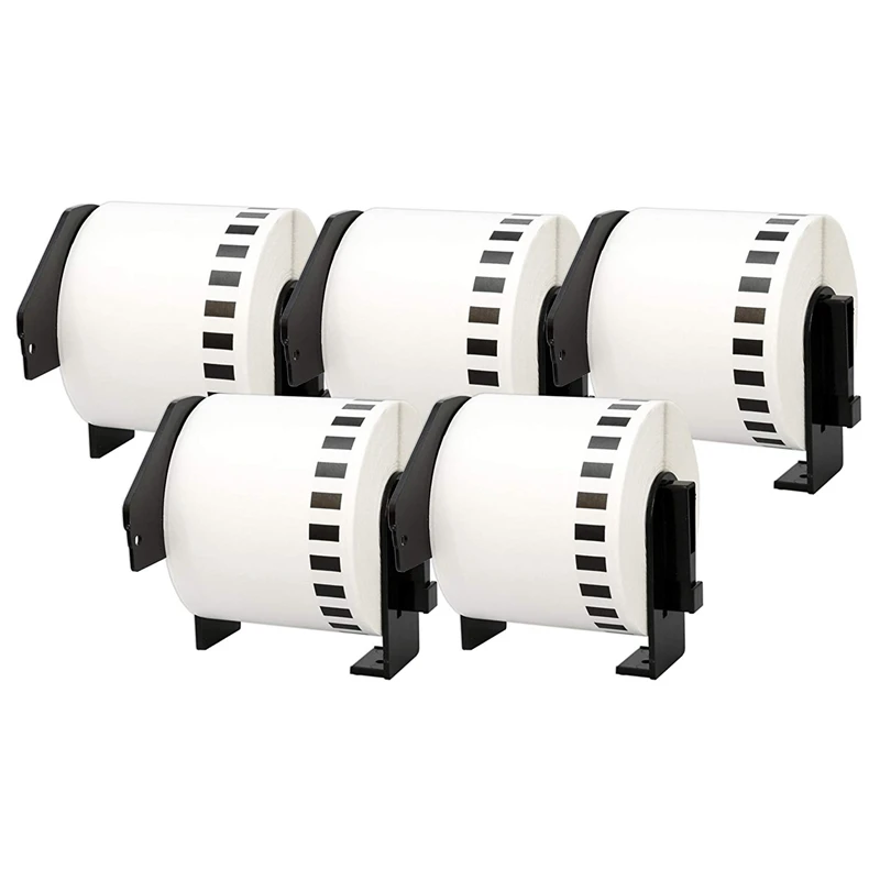 

5X For Brother DK-22205 Printer Labels 62Mm Roll+Spool For QL-560 QL-570