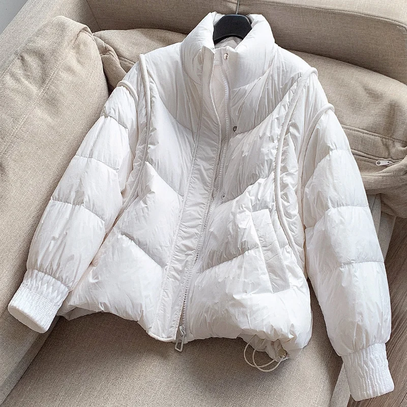 White goose down jacket seasonal withdrawal, age reduction, adjustable standing collar hem, short down jacket for women
White goose down jacket seasonal withdrawal, age reduction, adjustable standing collar hem, short down jacket for women