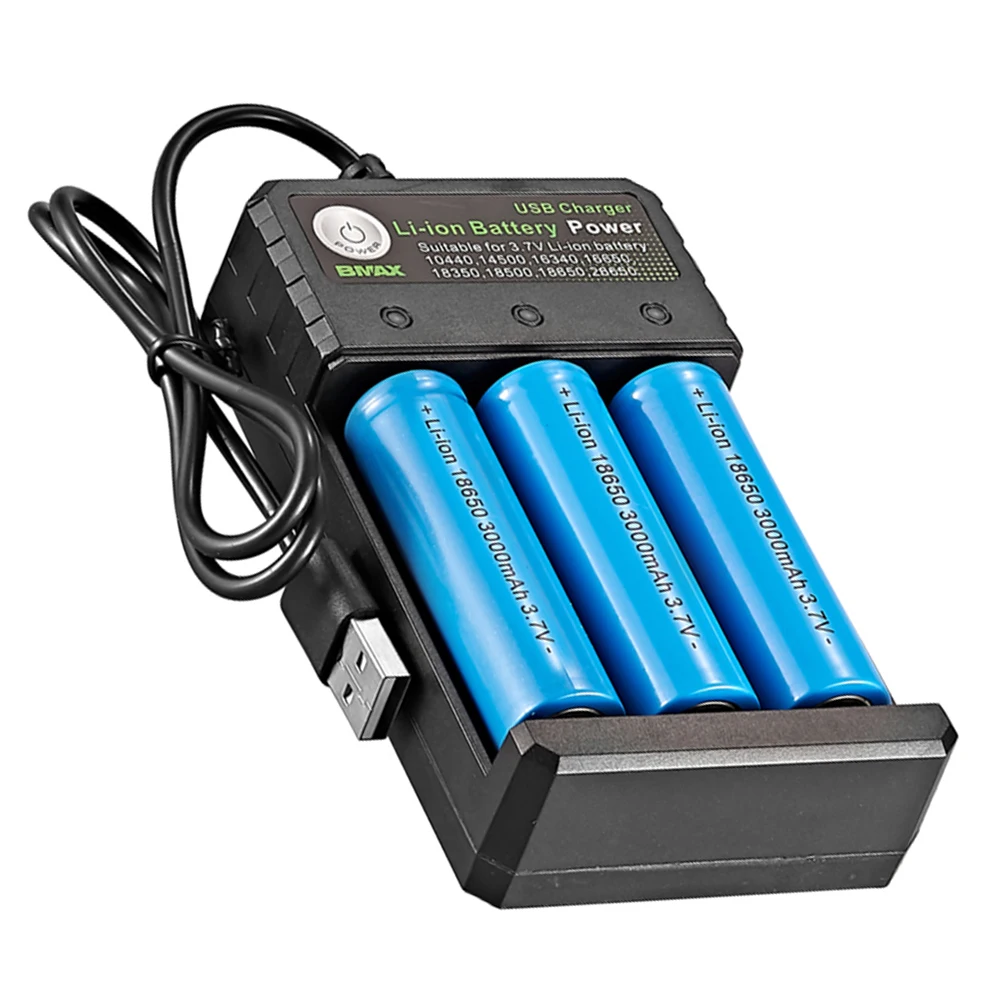 2023 Smart 18650 Charger 3 Slots 4.2V Li-/ Battery USB Independent Charging 18650 18500 14500 16650 26650 Lithium Battery
2023 Smart 18650 Charger 3 Slots 4.2V Li-/ Battery USB Independent Charging 18650 18500 14500 16650 26650 Lithium Battery