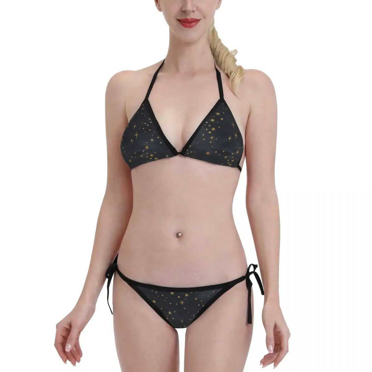 New Female Sexy Bikini Sets Swimsuits Swimwear Christmas Black Starry Sky Pattern Beach Wear Push Up Bathing Suit
New Female Sexy Bikini Sets Swimsuits Swimwear Christmas Black Starry Sky Pattern Beach Wear Push Up Bathing Suit