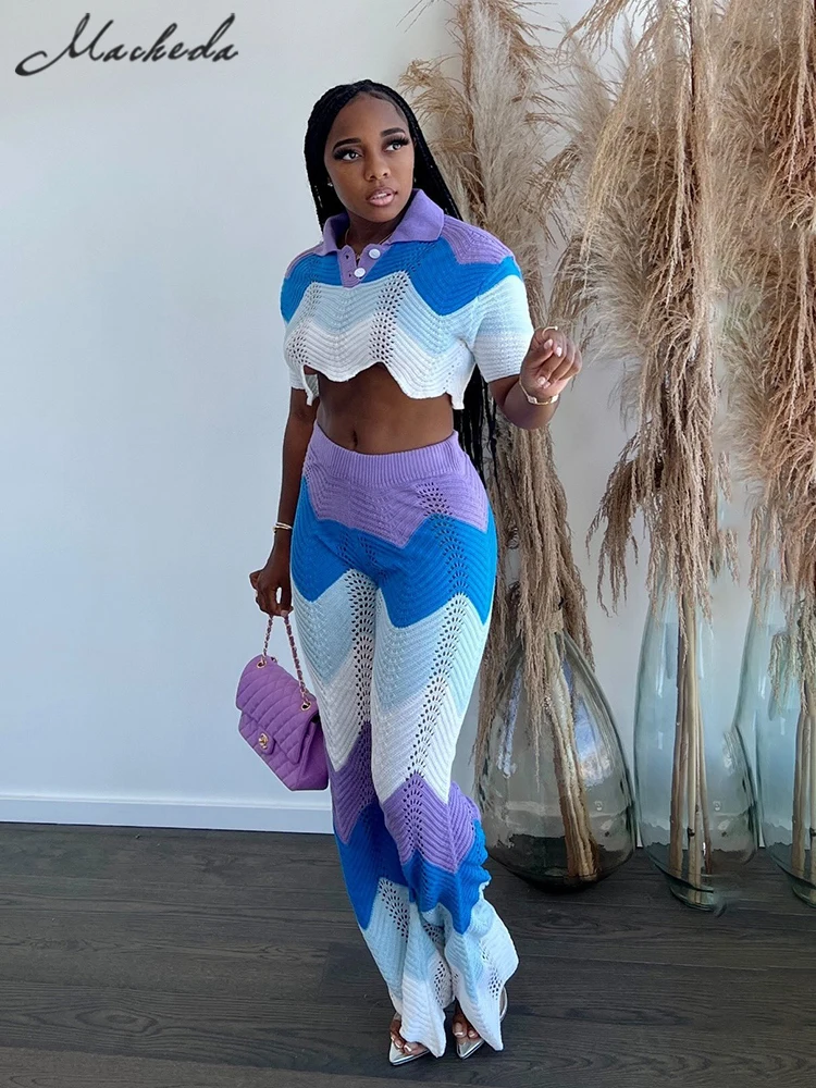 Macheda трикотажные Лоскутные прямые брюки для женщин свободные с высокой талией цветные эластичные брюки Y2K уличная женская одежда 
Macheda трикотажные Лоскутные прямые брюки для женщин свободные с высокой талией цветные эластичные брюки Y2K уличная женская одежда