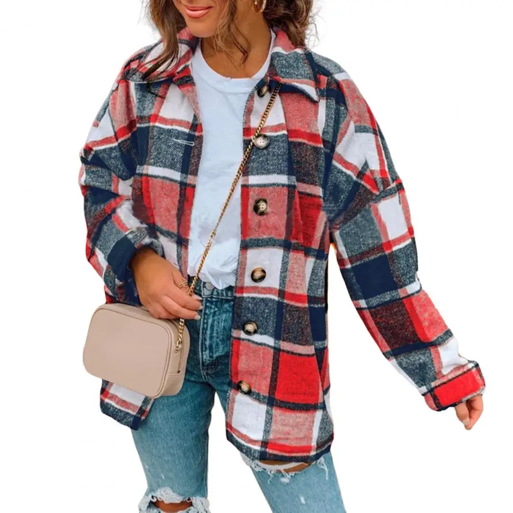 Shirt Outerwear Turn Down Collar Cold Resistant Warm Autumn Casual Plaid Top Shirts Outerwear Shirt Jacket Streetwear
Shirt Outerwear Turn Down Collar Cold Resistant Warm Autumn Casual Plaid Top Shirts Outerwear Shirt Jacket Streetwear