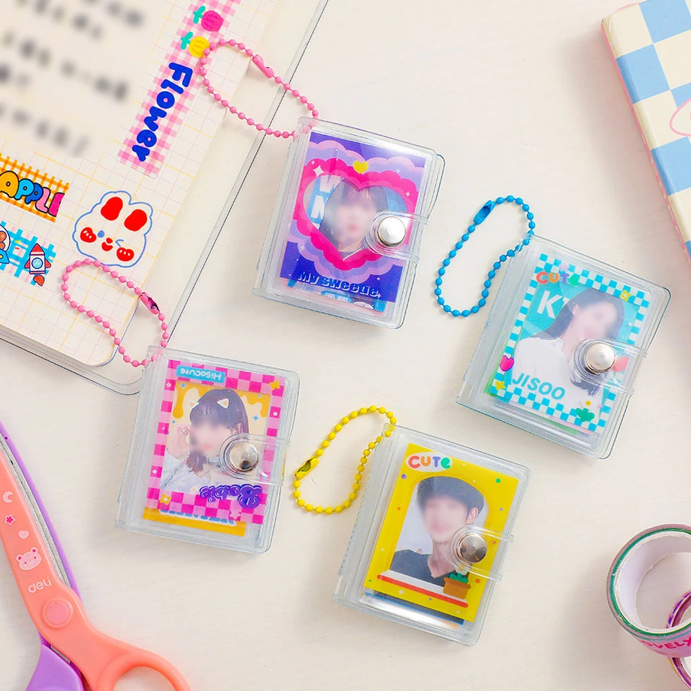 2 Inch Photo Album PVC Transparent Sticker & Name Card Holder 16 Pockets Photocard Holder Lovely Kpop Idol Photo Storage Book
2 Inch Photo Album PVC Transparent Sticker & Name Card Holder 16 Pockets Photocard Holder Lovely Kpop Idol Photo Storage Book