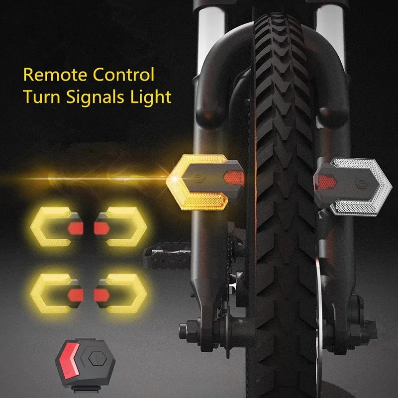 Hot Sale 1 Set Bike Turn Signals Front Rear Light Smart Wireless Remote Control Bike Light Cycling Safety Warning LED Taillight
Hot Sale 1 Set Bike Turn Signals Front Rear Light Smart Wireless Remote Control Bike Light Cycling Safety Warning LED Taillight