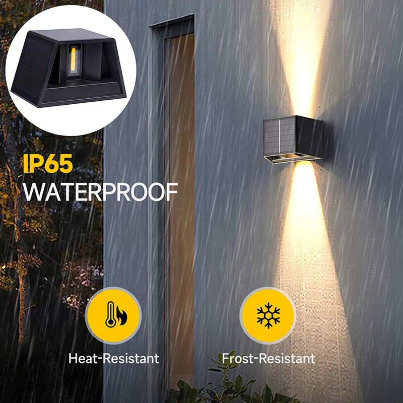 Solar LED Light Outdoor Wall Lamp 3 Solar Panels Up Down Lights Garden Decoration Stairs Fence Corridor Sunlight Solar Lamp
Solar LED Light Outdoor Wall Lamp 3 Solar Panels Up Down Lights Garden Decoration Stairs Fence Corridor Sunlight Solar Lamp