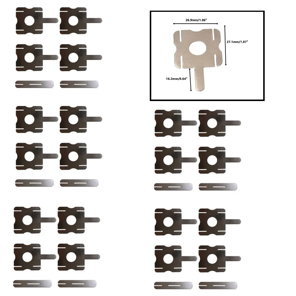 30pcs 26*22mm Nickel Plated Steel Strap Strip Sheets Y-shaped Hollow Nickel For Battery Pack Spot Welding Power Tool Parts
30pcs 26*22mm Nickel Plated Steel Strap Strip Sheets Y-shaped Hollow Nickel For Battery Pack Spot Welding Power Tool Parts