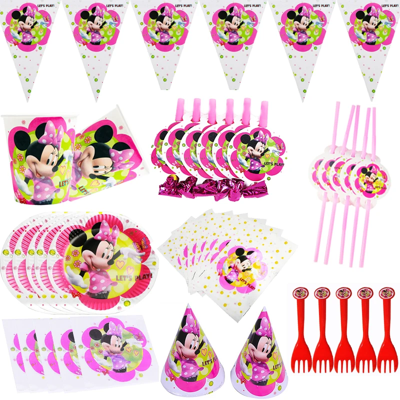 Disney Minnie Mouse Cartoon Theme Party Disposable Tableware Set Paper Cup Plate Birthday Party Decorations Supplies Baby Shower
Disney Minnie Mouse Cartoon Theme Party Disposable Tableware Set Paper Cup Plate Birthday Party Decorations Supplies Baby Shower