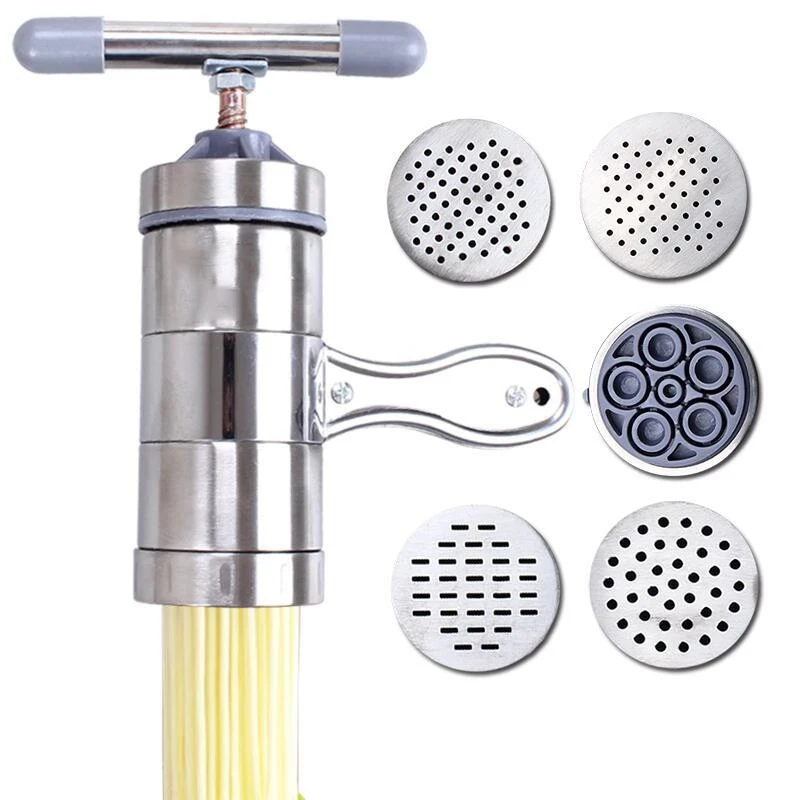 Manual Noodle Maker Stainless Steel Press Pasta Spaghetti Machine 3 Mould Hand Squeezing Home Kitchen Tools For pasta Making
Manual Noodle Maker Stainless Steel Press Pasta Spaghetti Machine 3 Mould Hand Squeezing Home Kitchen Tools For pasta Making