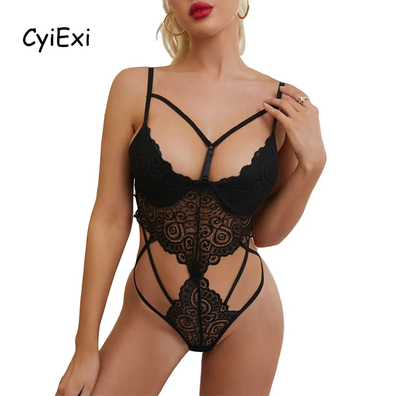 CyiExi Women Black Push Up Lace Bodysuit Sexy Lingerie Hollow Out Female Body Tops Bedtime Clothing Ladies Lingeries with Cups
CyiExi Women Black Push Up Lace Bodysuit Sexy Lingerie Hollow Out Female Body Tops Bedtime Clothing Ladies Lingeries with Cups