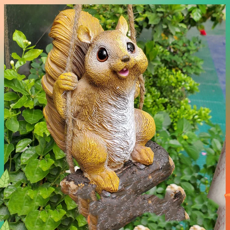 Pastoral Garden Resin Simulation Swing Squirrel Accessories Courtyard Figurines Decoration Balcony Ornaments Crafts Kawaii Decor
Pastoral Garden Resin Simulation Swing Squirrel Accessories Courtyard Figurines Decoration Balcony Ornaments Crafts Kawaii Decor