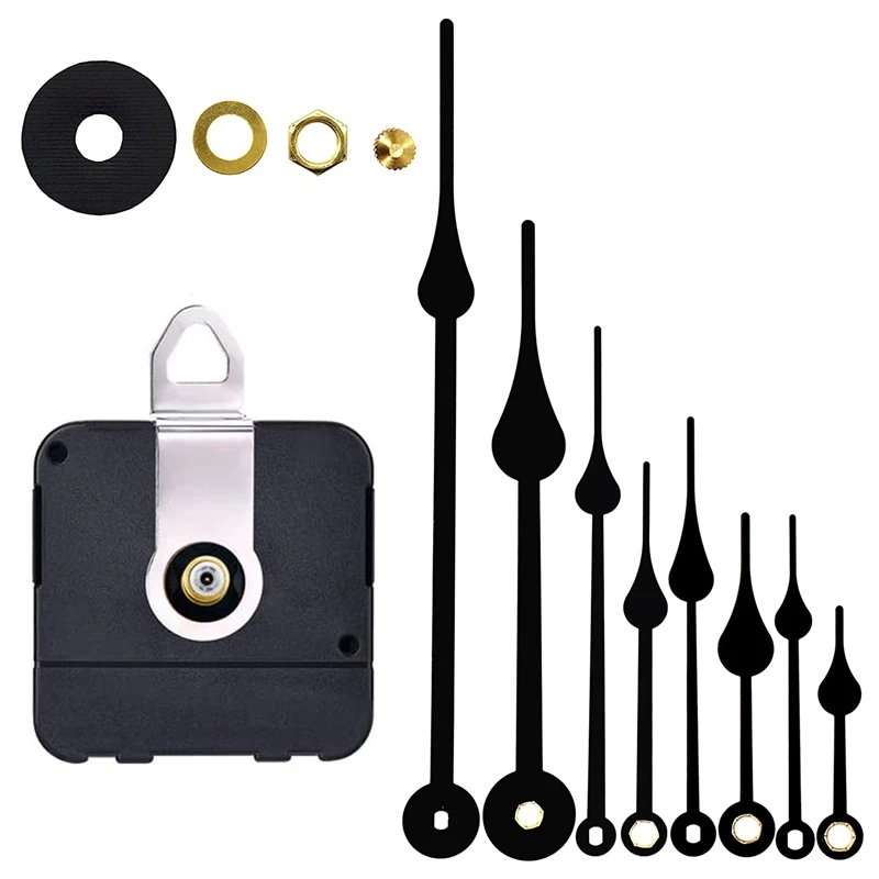 23MM High Torque Quartz DIY Wall Clock Movement Mechanism With 4 Pairs Black Hands DIY Clock Repair Parts Replacement
23MM High Torque Quartz DIY Wall Clock Movement Mechanism With 4 Pairs Black Hands DIY Clock Repair Parts Replacement