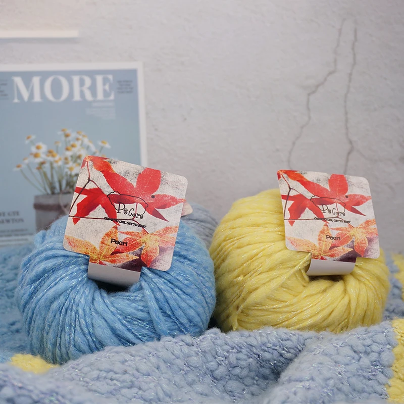 85M Golden Silver Wool Thread Big Belly Wool Warm Scarf Sweater Hat Fancy Wool Hand Knitted Stick Needle Knitted Sweater
85M Golden Silver Wool Thread Big Belly Wool Warm Scarf Sweater Hat Fancy Wool Hand Knitted Stick Needle Knitted Sweater