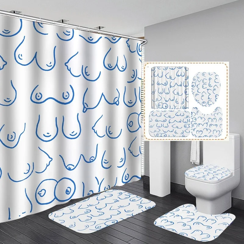 Waterproof Shower Curtains BathroomNon-Slip Rug Toilet Lid Cover Bath Mat Cortina de ducha impermeableRideau de douche toilette
Waterproof Shower Curtains BathroomNon-Slip Rug Toilet Lid Cover Bath Mat Cortina de ducha impermeableRideau de douche toilette