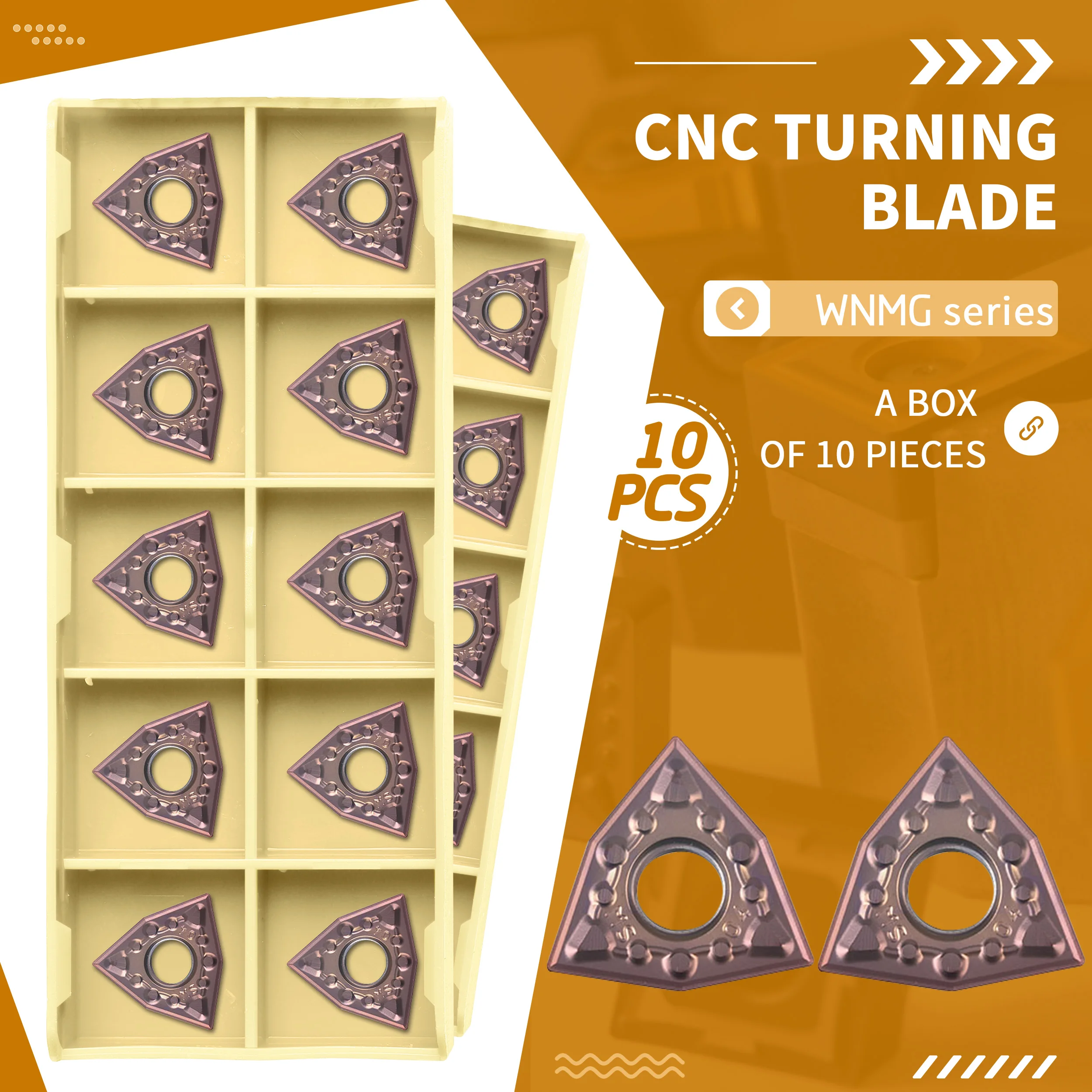 WNMG080404 WNMG080408-JMS NK9018 CNC Lathe Turning Tools Carbide Inserts Not Easy To Stick To The Knife Cut Smooth Chip Breaking 
WNMG080404 WNMG080408-JMS NK9018 CNC Lathe Turning Tools Carbide Inserts Not Easy To Stick To The Knife Cut Smooth Chip Breaking