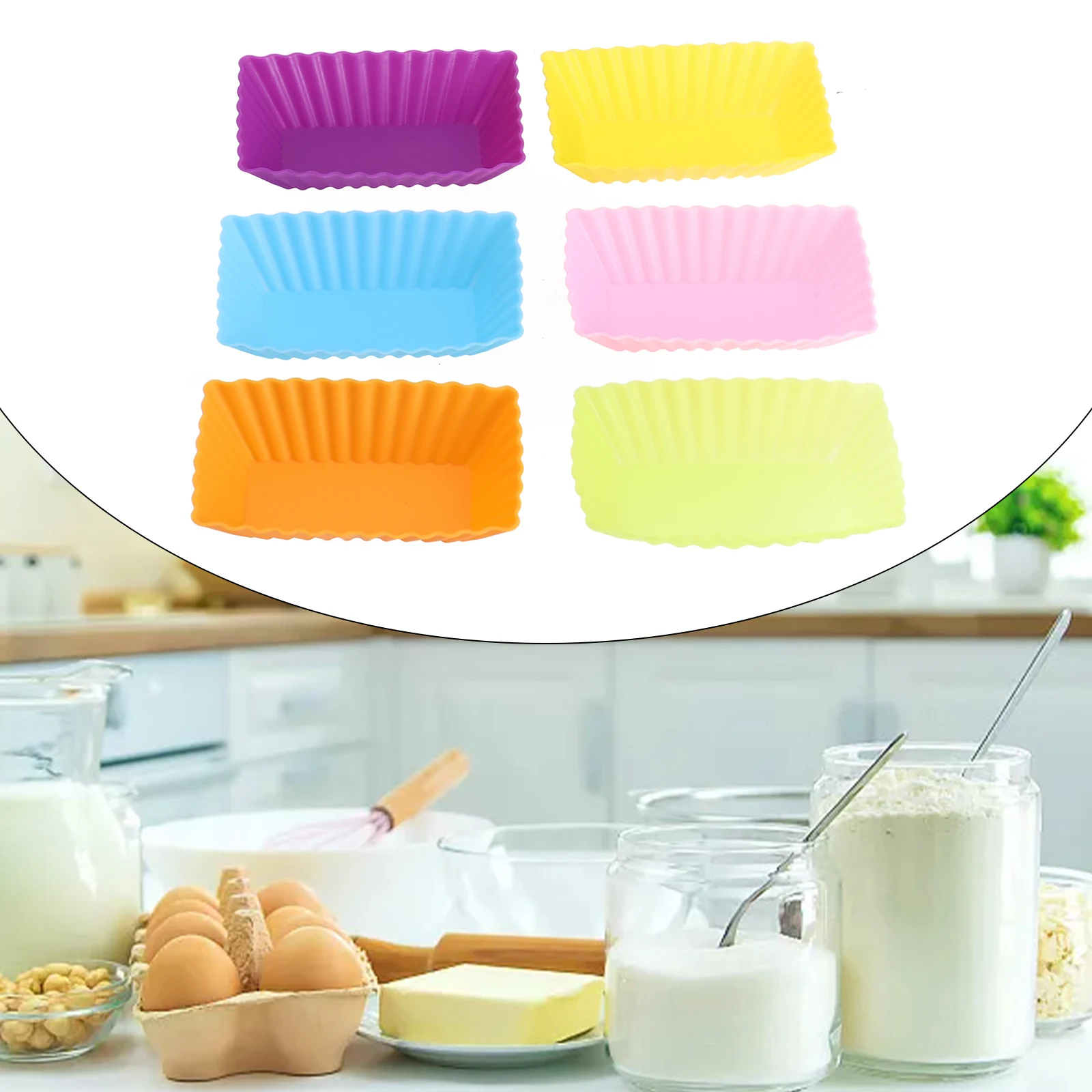 6PCS Silicone Mold Rectangle Cake Soft Muffin Cupcake Biscuit Liner Mold DIY Bakeing Food Coasters Kitchen Cooking Tools
6PCS Silicone Mold Rectangle Cake Soft Muffin Cupcake Biscuit Liner Mold DIY Bakeing Food Coasters Kitchen Cooking Tools