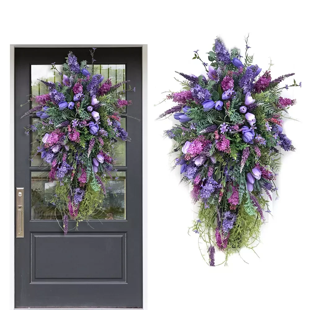 1pcs Artificial Spring Wreath Summer Floral Garland Home Decor Purple Tulip Flower String for Wedding Entrance Garden Frontdoor
1pcs Artificial Spring Wreath Summer Floral Garland Home Decor Purple Tulip Flower String for Wedding Entrance Garden Frontdoor
