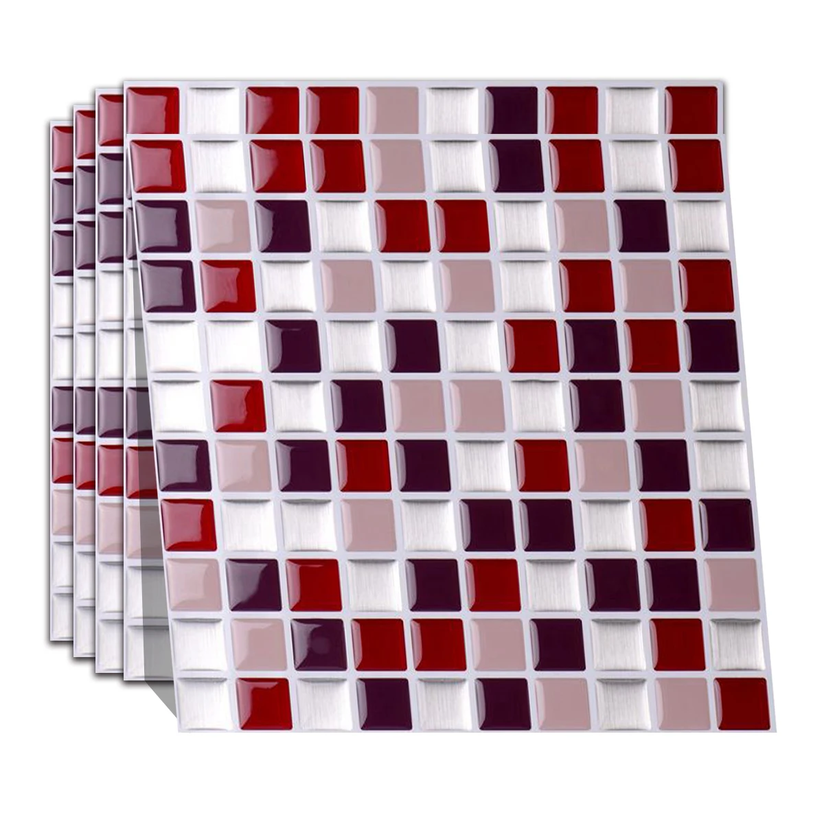Vividtiles Colorful Red Mosaic 3d Wall Tiles Sticker Peel and Stick Vinyl Wallpaper Room Wall Backsplsh Deocr - 10 Sheet
Vividtiles Colorful Red Mosaic 3d Wall Tiles Sticker Peel and Stick Vinyl Wallpaper Room Wall Backsplsh Deocr - 10 Sheet