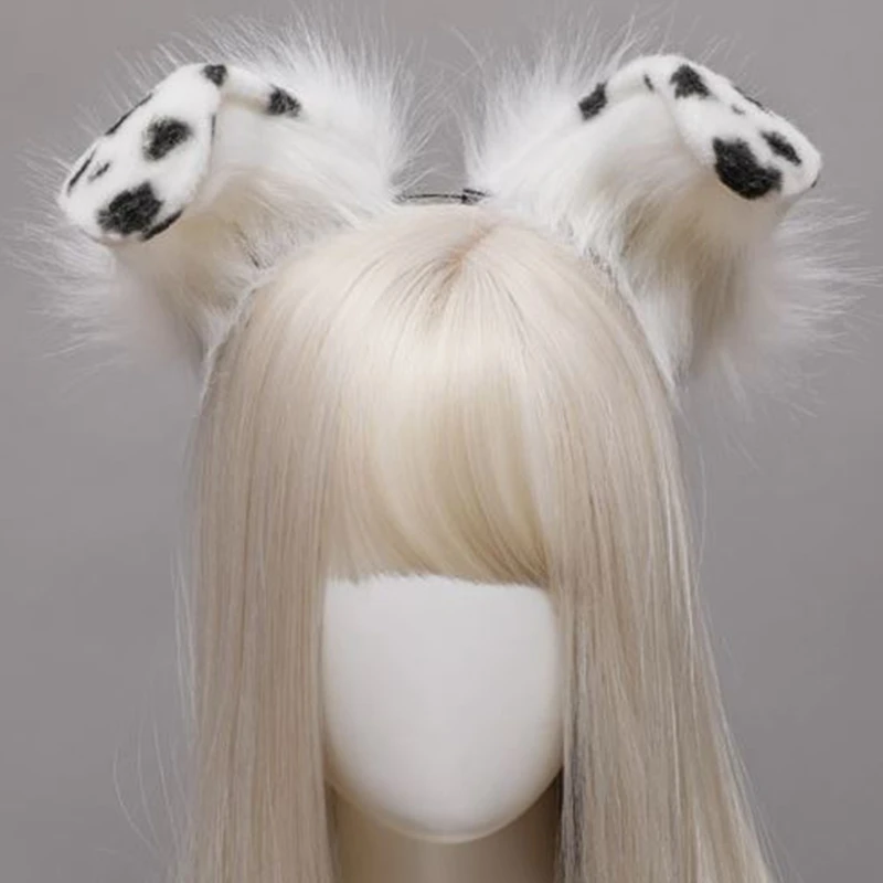 Women Furry Animal Spot Dog Ears Headdress Plush Handmade Headband Anime for Halloween Christmas Cosplay Accessories
Women Furry Animal Spot Dog Ears Headdress Plush Handmade Headband Anime for Halloween Christmas Cosplay Accessories