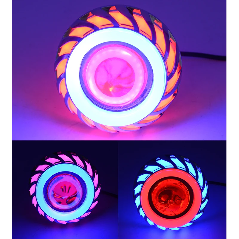 12V Motorcycle Head Light Lamp Projector Lens Light With Led Angel Devil Eyes Headlight 30W 1200Lm 200000H Double Aperture Light
12V Motorcycle Head Light Lamp Projector Lens Light With Led Angel Devil Eyes Headlight 30W 1200Lm 200000H Double Aperture Light