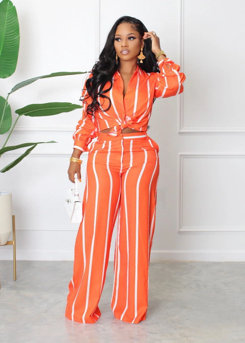 Women Two Piece Outfits Autumn Winter Stripe Printed Long Sleeve Shirt Pant Sets Elegant Women Sets Loose Casual Female Clothes
Women Two Piece Outfits Autumn Winter Stripe Printed Long Sleeve Shirt Pant Sets Elegant Women Sets Loose Casual Female Clothes