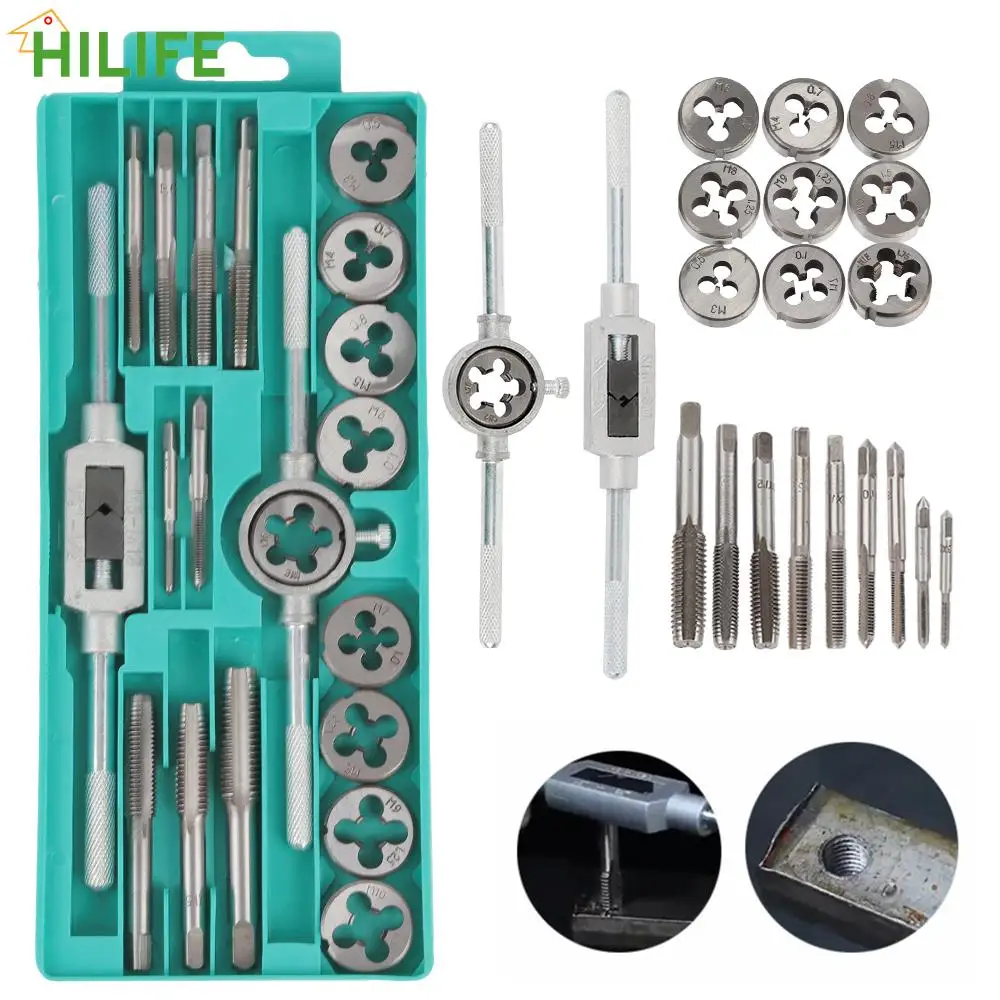 Threading Tools Die Set Screw Taps M3-M12 Screw Thread Metric Taps Wrench Dies Tap and Die Set 20 Pcs Alloy Wrench Screw
Threading Tools Die Set Screw Taps M3-M12 Screw Thread Metric Taps Wrench Dies Tap and Die Set 20 Pcs Alloy Wrench Screw