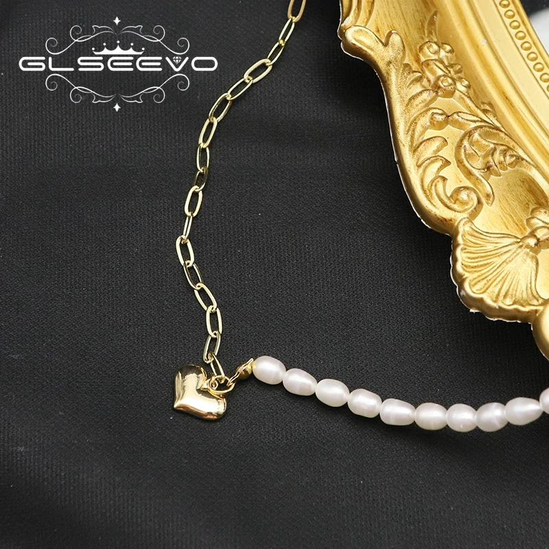 GLSEEVO Asymmetrical Gold Metal Love Heart Shape Chain Pearl Women Necklace Elegant Art Charm Jewelry Anniversary Gifts GN0425
GLSEEVO Asymmetrical Gold Metal Love Heart Shape Chain Pearl Women Necklace Elegant Art Charm Jewelry Anniversary Gifts GN0425