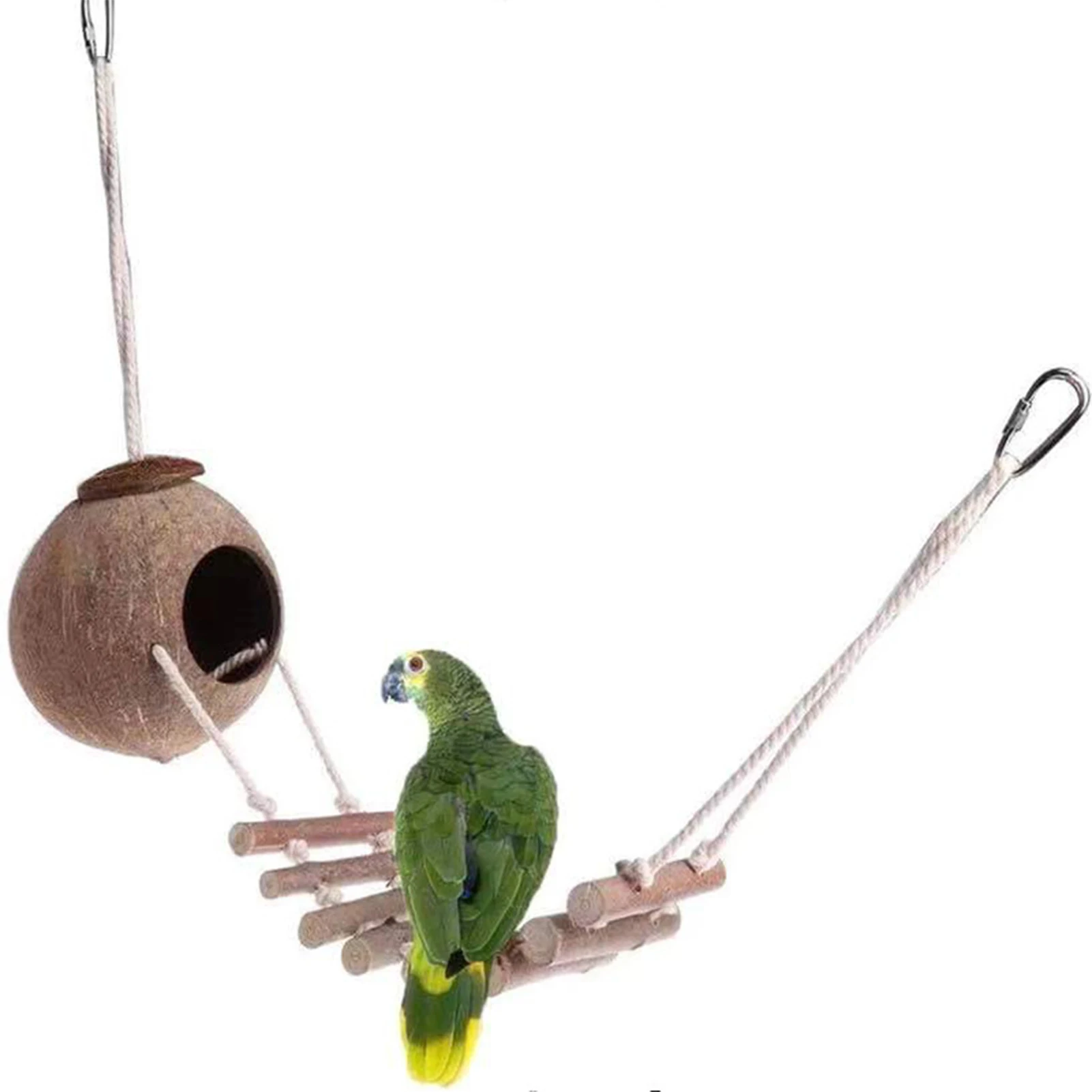 Natural Bird Hide Bird Nest In Shape Of Natural Coconut Weather-Proof Hanging Coconut Bird House With Ladder Adds A Tropical
Natural Bird Hide Bird Nest In Shape Of Natural Coconut Weather-Proof Hanging Coconut Bird House With Ladder Adds A Tropical