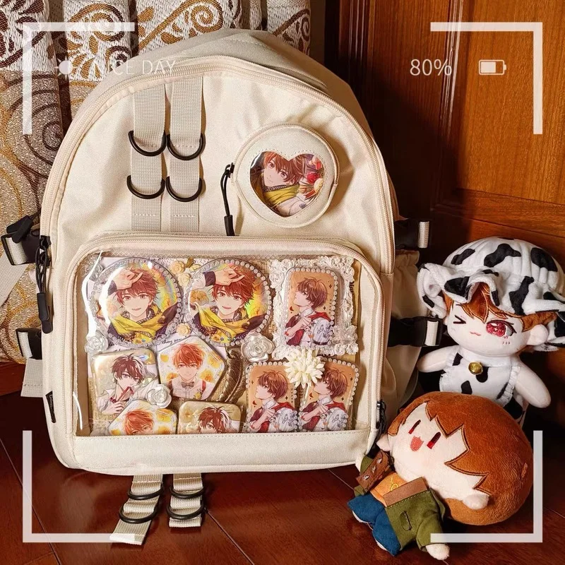 HAEX Harajuku Kawaii Ita Backpacks Female Fashion Japanese Style JK Uniform Casual See Through DIY Women's Bag 2022 Trend
HAEX Harajuku Kawaii Ita Backpacks Female Fashion Japanese Style JK Uniform Casual See Through DIY Women's Bag 2022 Trend