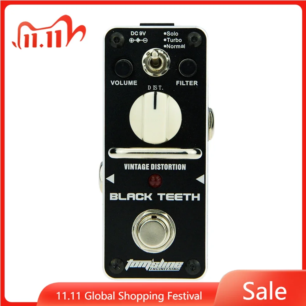 

Aroma ABT-3 BLACK TEETH Vintage Guitar Distortion Pedal Mini Analogue Guitar Effect Pedal True Bypass Guitar Parts & Accessories