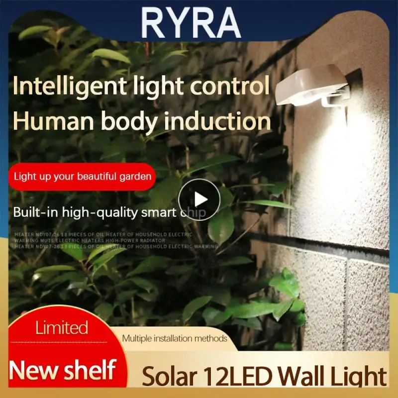 12 LED Solar Light Human Body Induction + Light Control Outdoor IP65 Waterproof Solar Wall Street Light For Garden Decoration
12 LED Solar Light Human Body Induction + Light Control Outdoor IP65 Waterproof Solar Wall Street Light For Garden Decoration