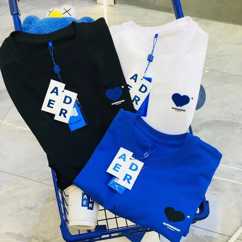 ADER Blue T-shirts Embroidered Heart Print Letter on Chest Oversized Men Women 1:1 White Short Sleeves
ADER Blue T-shirts Embroidered Heart Print Letter on Chest Oversized Men Women 1:1 White Short Sleeves
