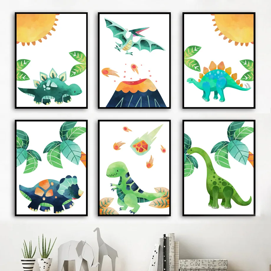 Cartoon Dinosaur Park Volcano Coconut Tree Wall Art Canvas Painting Nordic Posters And Prints Wall Pictures Baby Kids Room Decor
Cartoon Dinosaur Park Volcano Coconut Tree Wall Art Canvas Painting Nordic Posters And Prints Wall Pictures Baby Kids Room Decor