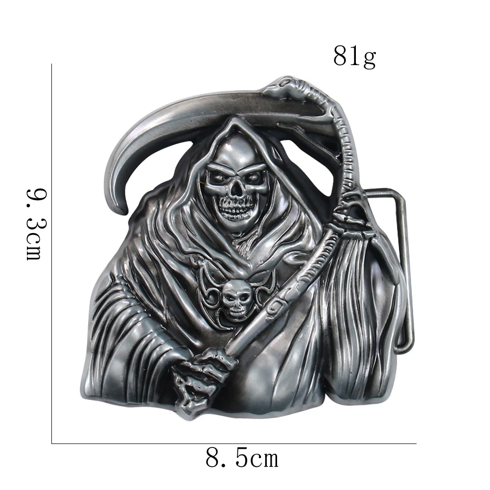 Punk Hip Hop Skull Sickle Ghost Grim Reaper Stereoscopic Demon Vintage Metal Belt Buckle Halloween Man Jeans Jewelry Accessories
Punk Hip Hop Skull Sickle Ghost Grim Reaper Stereoscopic Demon Vintage Metal Belt Buckle Halloween Man Jeans Jewelry Accessories