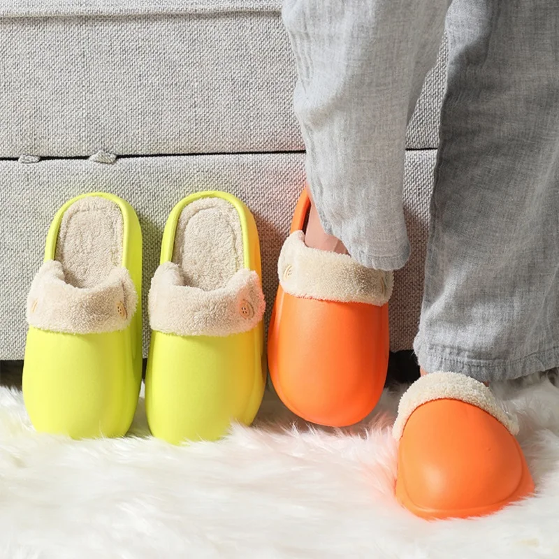 Winter Women Fur Slippers Waterproof Warm Plush Household Slides Indoor Home Thick Sole Footwear Non-Slip Solid Couple Slippers
Winter Women Fur Slippers Waterproof Warm Plush Household Slides Indoor Home Thick Sole Footwear Non-Slip Solid Couple Slippers