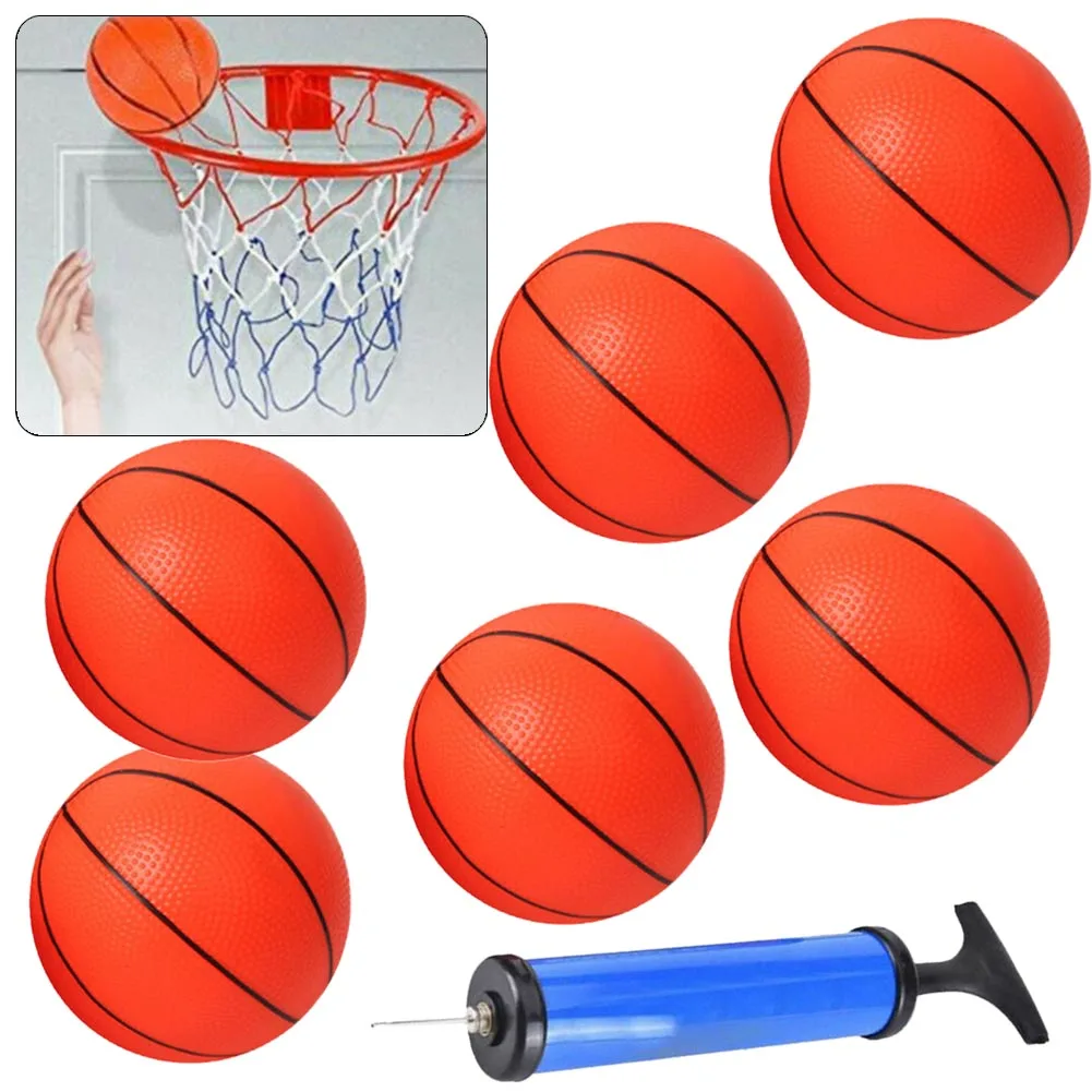 6pcs 12cm Basketball With Pump Small Mini Children Inflatable Basketballs Convenient Fun Indoor Sports Parent-child Games Toys
6pcs 12cm Basketball With Pump Small Mini Children Inflatable Basketballs Convenient Fun Indoor Sports Parent-child Games Toys