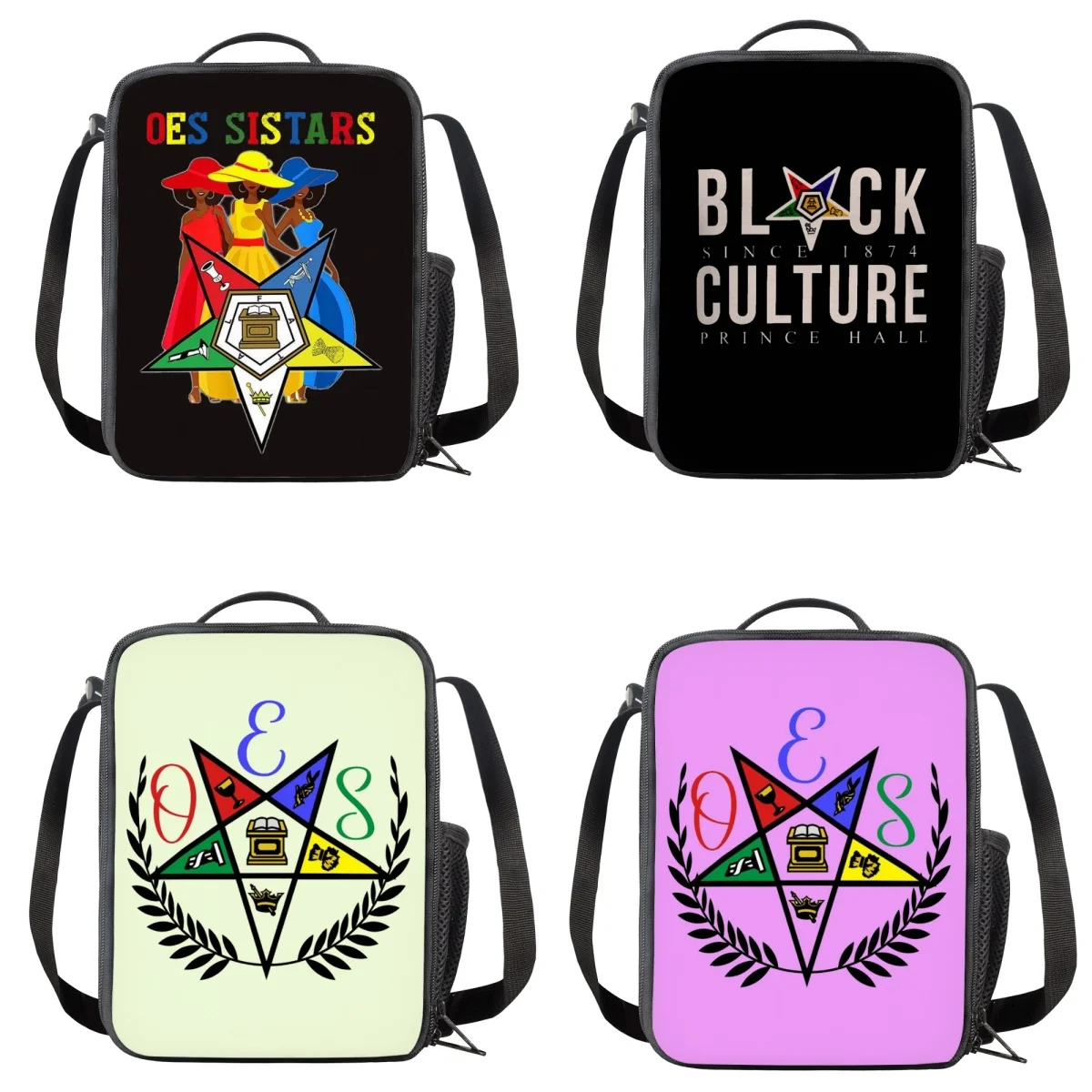 OES Style Order Of The Eastern Star Emblem Women Lunch Box Portable Insulated Lunchbags with Shoulder Strap Children Lunch Bag
OES Style Order Of The Eastern Star Emblem Women Lunch Box Portable Insulated Lunchbags with Shoulder Strap Children Lunch Bag