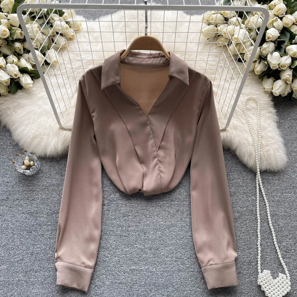 Autumn Senior Sense Design Sense Niche V-neck Long Sleeve Elegant Chic Beautiful Tops
Autumn Senior Sense Design Sense Niche V-neck Long Sleeve Elegant Chic Beautiful Tops