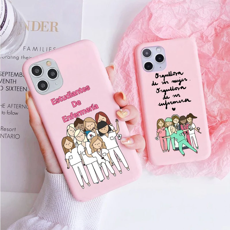 Spain Cartoon Medicine Doctor Nurse Soft Phone Cover For iPhone 11 12 13 14 Pro Max X XR XSMax 7 8 14 Plus 13Mini Pink Soft Case
Spain Cartoon Medicine Doctor Nurse Soft Phone Cover For iPhone 11 12 13 14 Pro Max X XR XSMax 7 8 14 Plus 13Mini Pink Soft Case