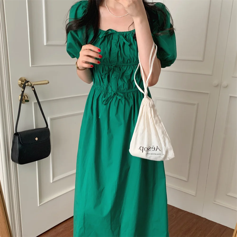 HziriP Women Chic Solid Long Dress Square Collar Summer 2022 A-line Fashion Slim High Waist Streetwear OL Lady New Mujer OL
HziriP Women Chic Solid Long Dress Square Collar Summer 2022 A-line Fashion Slim High Waist Streetwear OL Lady New Mujer OL