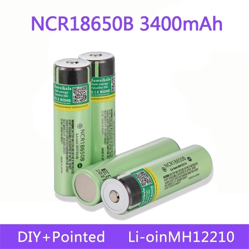 18650 battery 3.7V 3400mAh 18650 Li-ion MH12210 Rechargeable Battery For Flashlight battery Electronic cigarette+DIY pointed
18650 battery 3.7V 3400mAh 18650 Li-ion MH12210 Rechargeable Battery For Flashlight battery Electronic cigarette+DIY pointed