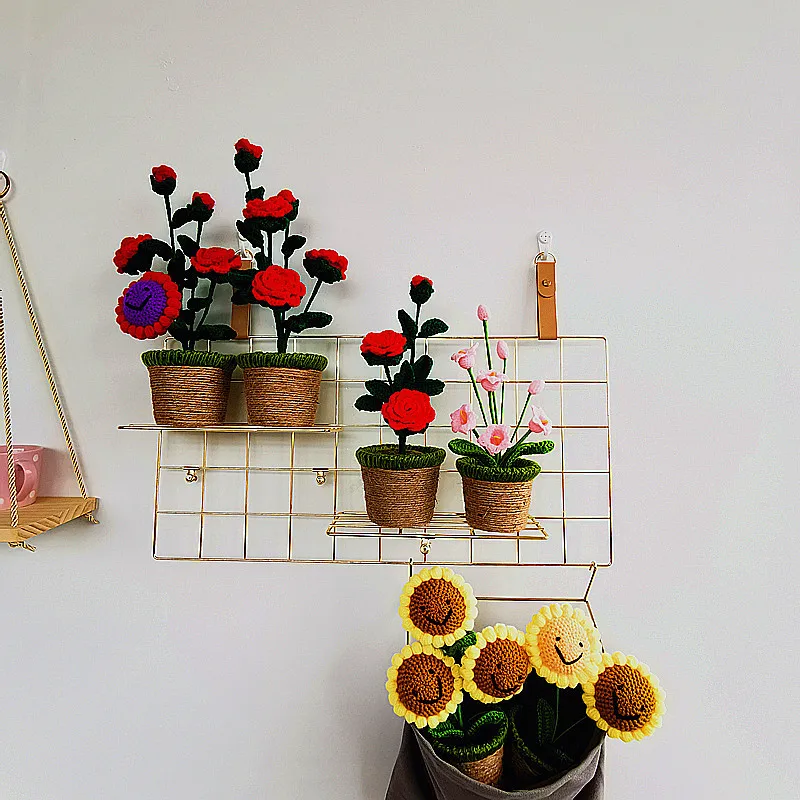 Knitting Flowers Artificial Sunflowers Bonsai Handmade Fake Rose Ornament Car Decorations for Home Desk Wedding Birthday Party
Knitting Flowers Artificial Sunflowers Bonsai Handmade Fake Rose Ornament Car Decorations for Home Desk Wedding Birthday Party
