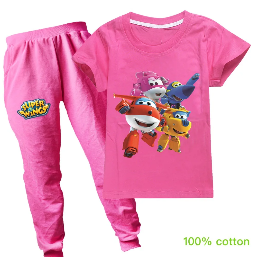 2022 New Summer Super Wings Tshirt+jogging Pants 2pcs Set Kids Short Sleeve Sportsuit Toddler Boys Clothing Girls Casual Outfits
2022 New Summer Super Wings Tshirt+jogging Pants 2pcs Set Kids Short Sleeve Sportsuit Toddler Boys Clothing Girls Casual Outfits