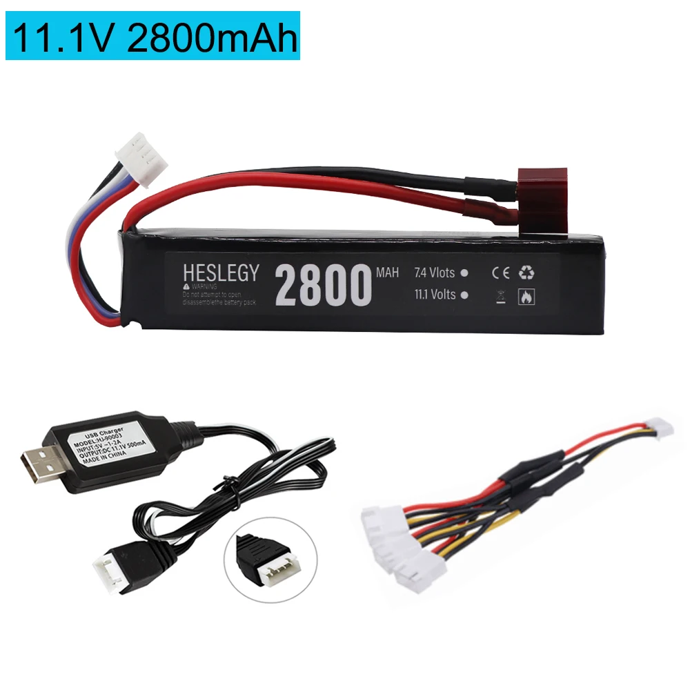 Water Gun 11.1V 2800mAh Lipo Battery 3S 40C with T Plug for Mini Airsoft BB Air Pistol Electric Toy Guns Parts 3S 11.1V Battery
Water Gun 11.1V 2800mAh Lipo Battery 3S 40C with T Plug for Mini Airsoft BB Air Pistol Electric Toy Guns Parts 3S 11.1V Battery
