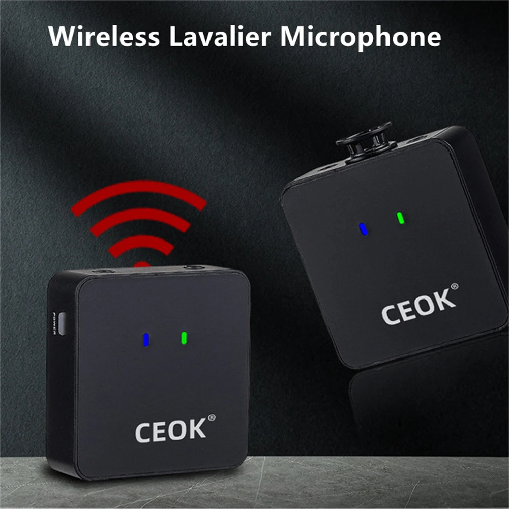 Wireless Lavalier Microphone Set Transmitter Receiver Kit For Phone Interview Camera Video Recording Live Streaming
Wireless Lavalier Microphone Set Transmitter Receiver Kit For Phone Interview Camera Video Recording Live Streaming