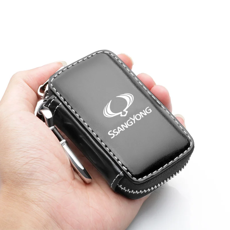 Leather Car Keychain Case Car Key Case Cover for Ssangyong Actyon Rexton Korando Rodius Kyron Tivoli Musso XLV Stavic Turismo
Leather Car Keychain Case Car Key Case Cover for Ssangyong Actyon Rexton Korando Rodius Kyron Tivoli Musso XLV Stavic Turismo