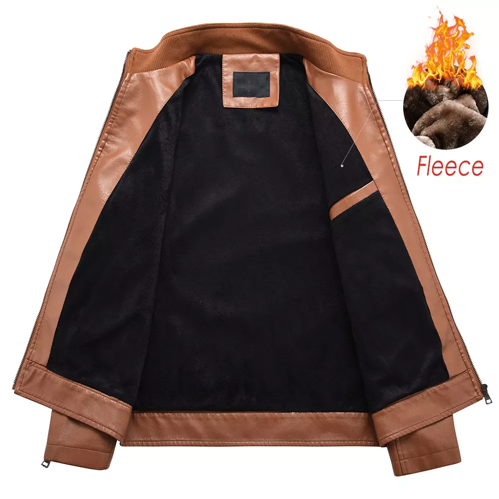 2022 Spring Brand New Causal Vintage Warm Fleece Leather Jacket Coat Men Autumn Outfit Motor Biker PU Leather Jacket Men 4XL
2022 Spring Brand New Causal Vintage Warm Fleece Leather Jacket Coat Men Autumn Outfit Motor Biker PU Leather Jacket Men 4XL