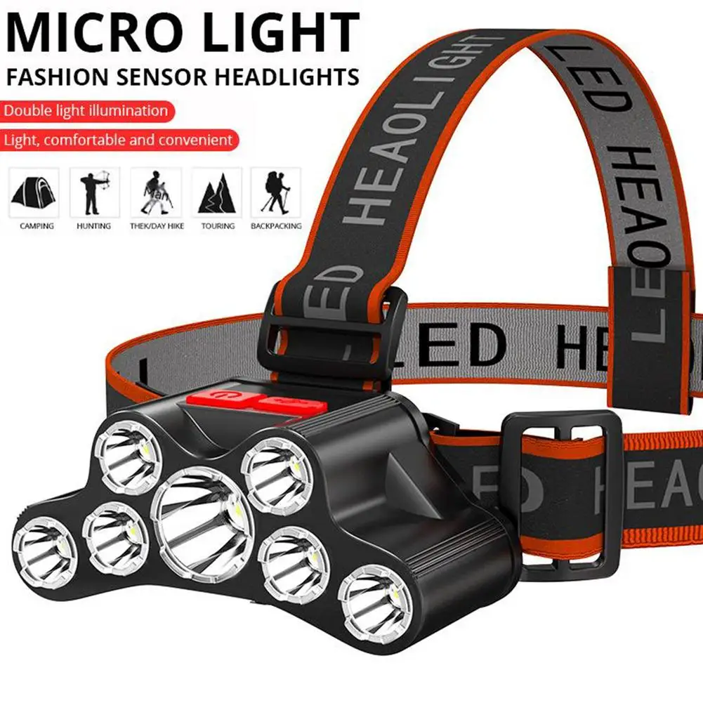 Powerful 7led Headlamp Multifunctional Outdoor Usb Rechargeable Outdoor Camping Headlight Flashlight
Powerful 7led Headlamp Multifunctional Outdoor Usb Rechargeable Outdoor Camping Headlight Flashlight