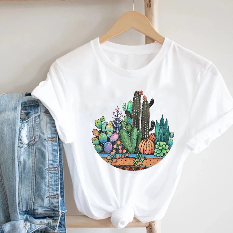 Women T-shirt Green plant Flower Cartoon Ladies Streetwear Style Fashion Casual Clothes Print Top Tshirt Female Graphic T-shirt
Women T-shirt Green plant Flower Cartoon Ladies Streetwear Style Fashion Casual Clothes Print Top Tshirt Female Graphic T-shirt