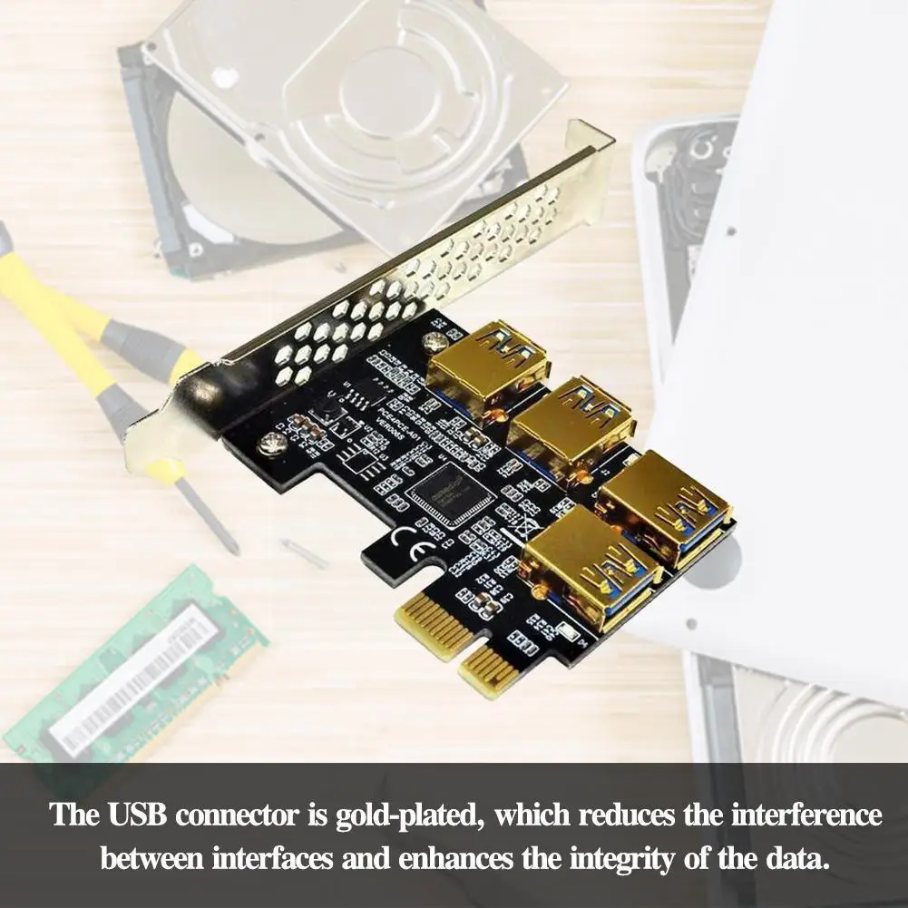 Nieuwe 4 Poorten Pcie Riser Adapter Board Pci-e 1x 4 Naar Pci-e Gpu Sponning 3.0 Pci-e Riser Extender Card Riser Pce4pce-a0 A3n1
Nieuwe 4 Poorten Pcie Riser Adapter Board Pci-e 1x 4 Naar Pci-e Gpu Sponning 3.0 Pci-e Riser Extender Card Riser Pce4pce-a0 A3n1